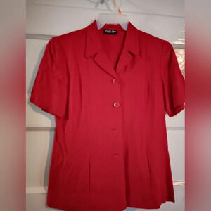 Ellen Figg size 10 women's top red